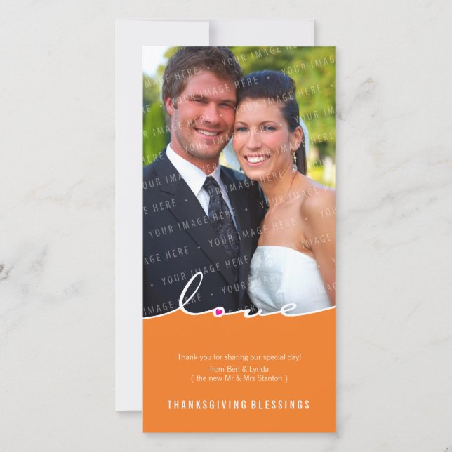 OBRIGADO CARTÕES DE FOTOS: amor, divisão 1 (Frente)