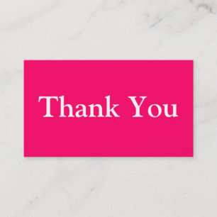 Obrigado Cartões de visitas Modelo Quente Fúchsia 
