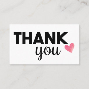 Obrigado cartões de visitas originais do coraçã
