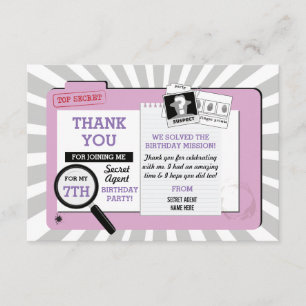 Obrigado cartões do espião do agente secreto do