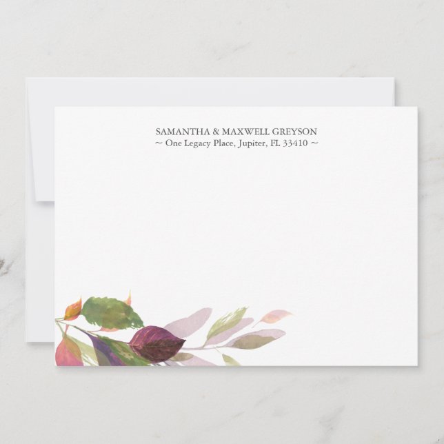 Obrigado Cartões Folhagem De Folhagem De Queda Rús (Frente)