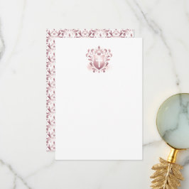 Obrigado Cartões Pintados Pink Crest & Cross