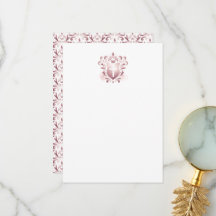 Obrigado Cartões Pintados Pink Crest & Cross