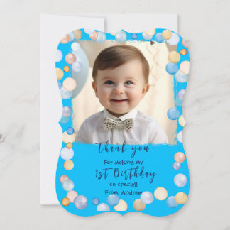 Obrigado Cartões por primeiro aniversario com foto