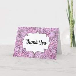 Obrigado Cartões Vintage De Padrão De Lavanda Flor