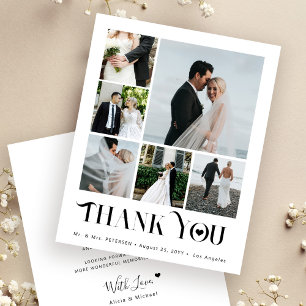 Obrigado casamento colagem multifoto moderna orçam
