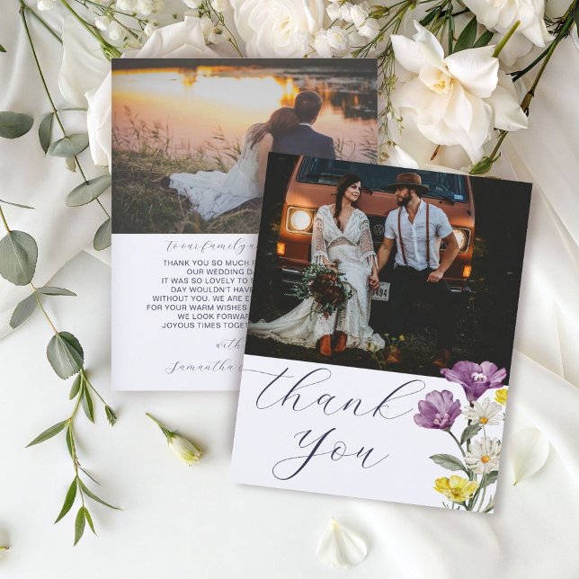 Obrigado Casamento Flores Selvagens Orçamento (Criador carregado)
