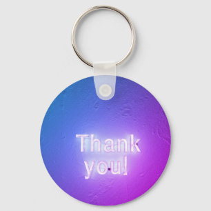 Obrigado chaveiro de texto colorido