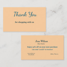 Obrigado clássico branco azul que você cartão de v