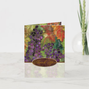 Obrigado Convite De Uva De Outono Folha