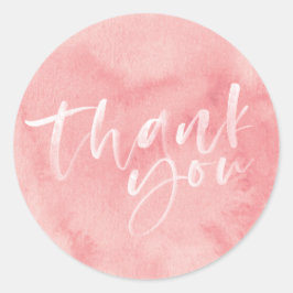 Obrigado cor-de-rosa, manchado, seus adesivos