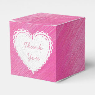 Obrigado cor-de-rosa você caixa do cupcake