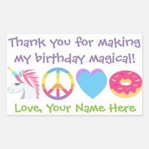 Obrigado customizável de Emoji você etiquetas