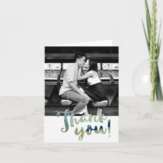 Obrigado da aguarela da foto você cartão de (Frente)