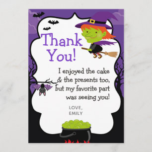 Obrigado da bruxa do Dia das Bruxas você cartões