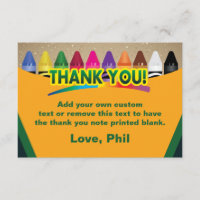 Obrigado da caixa do pastel você cartões