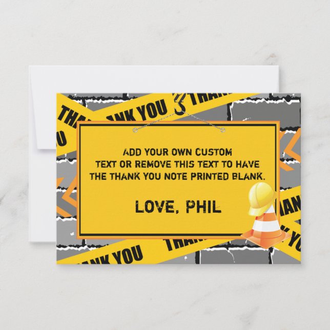 Obrigado da construção você cartões (Frente)