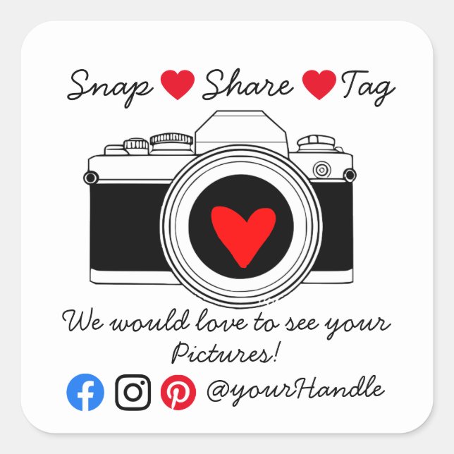 Obrigado da etiqueta de compartilhamento do snap-i (Frente)