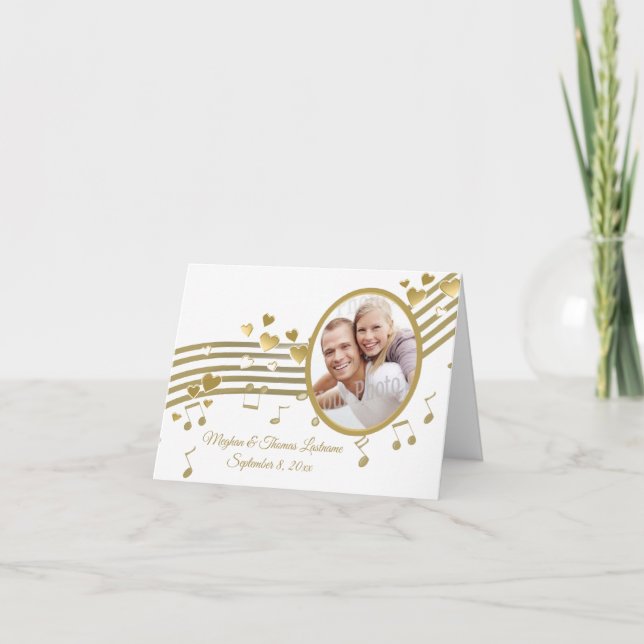 Obrigado da foto das notas da canção de amor você (Frente)