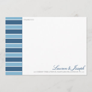 Obrigado da listra azul você cartões