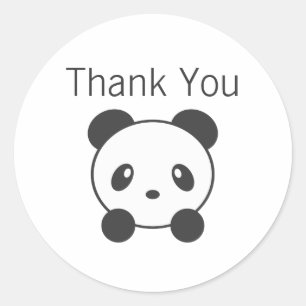 Obrigado da panda você etiquetas
