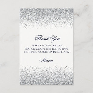 Obrigado da prata & da safira você cartões