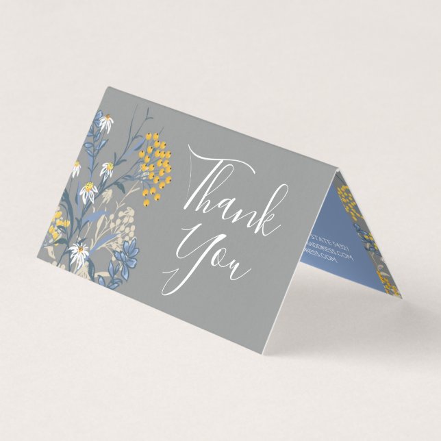 Obrigado Daisy Wildflower & Yellow Rowan Berries (Frente)