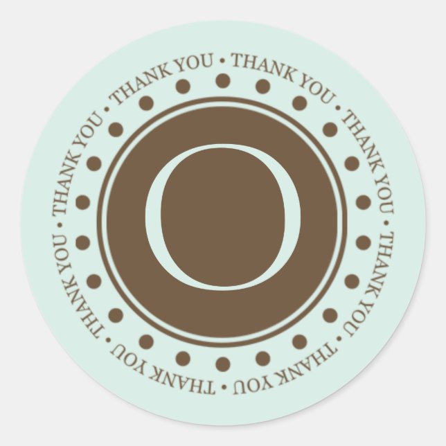 Obrigado Dando Etiquetas Monogramadas Dando Selos  (Frente)