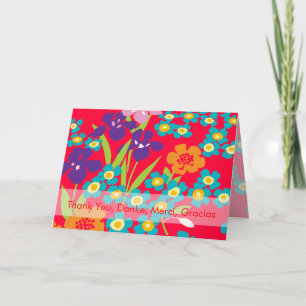 Obrigado, Danke, Merci, Cartão Gracias