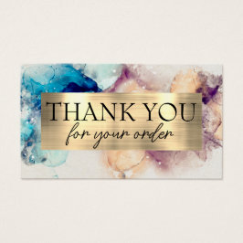 Obrigado de aquarela azul púrpura com desconto