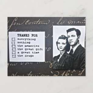 OBRIGADO DE CARTÃO POSTAL-VOCÊ NOTA AJUSTADOS QUAL