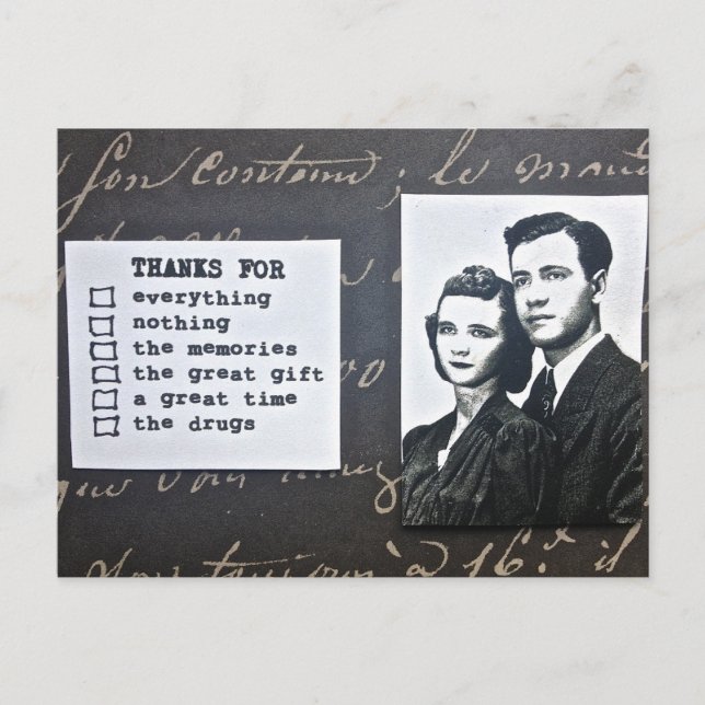 OBRIGADO DE CARTÃO POSTAL-VOCÊ NOTA AJUSTADOS QUAL (Frente)