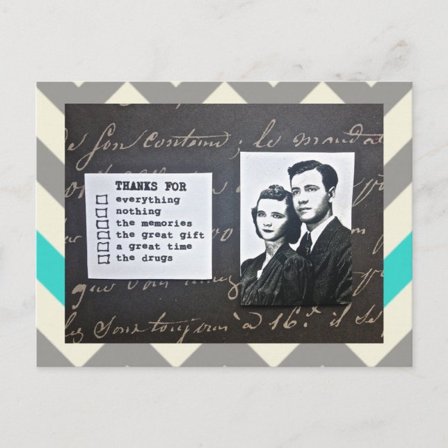 OBRIGADO DE CARTÃO POSTAL-VOCÊ NOTA AJUSTADOS QUAL (Frente)