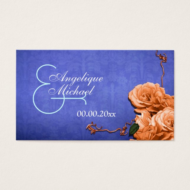 Obrigado de casamento de laranja azul, seu apartam (Frente)