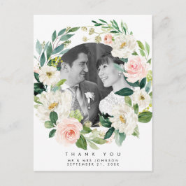 obrigado de casamento, foto do cartão postal, flor