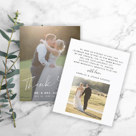 Obrigado de casamento simples e moderno