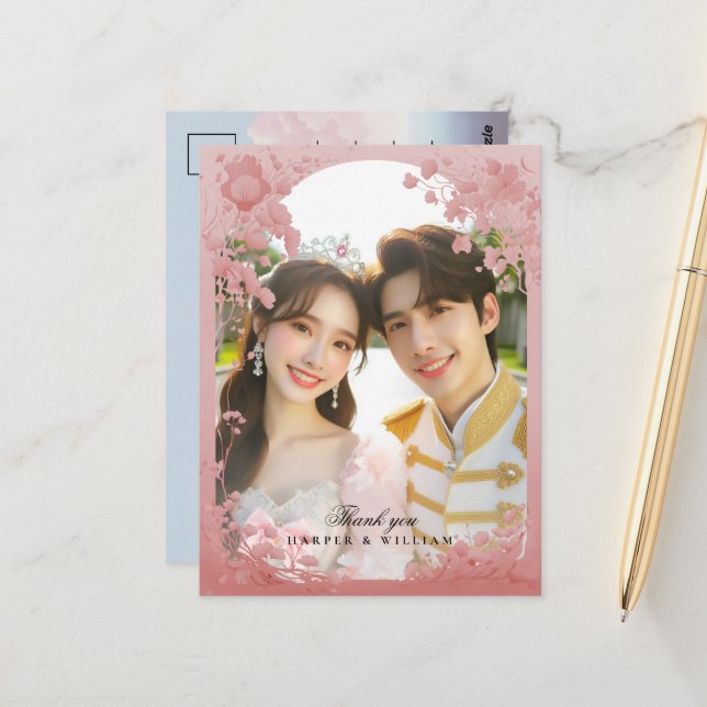 Obrigado de conto de fadas, seu cartão postal de c (Frente/Verso In Situ)