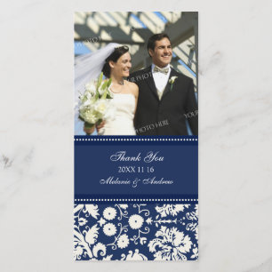 Obrigado de creme azul você cartões com fotos do