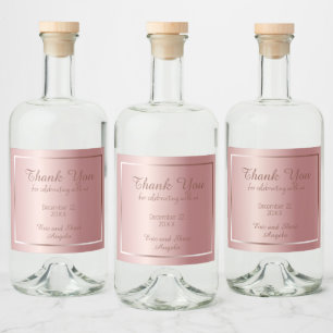 Obrigado De Favor Personalizado De Casamento Rosa