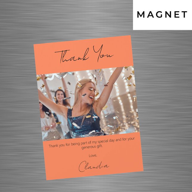 Obrigado de foto coral, sua placa de ímã (Criador carregado)