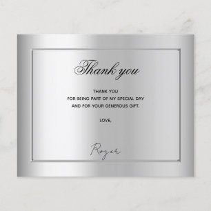 Obrigado de fotos de prata de aniversário seu orça