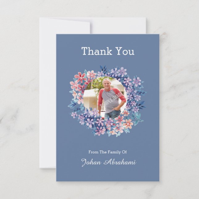 Obrigado de Funera você cartão com fotos (Frente)