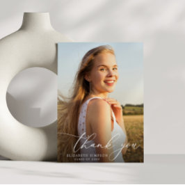 obrigado de graduação elegante você cartão com fot