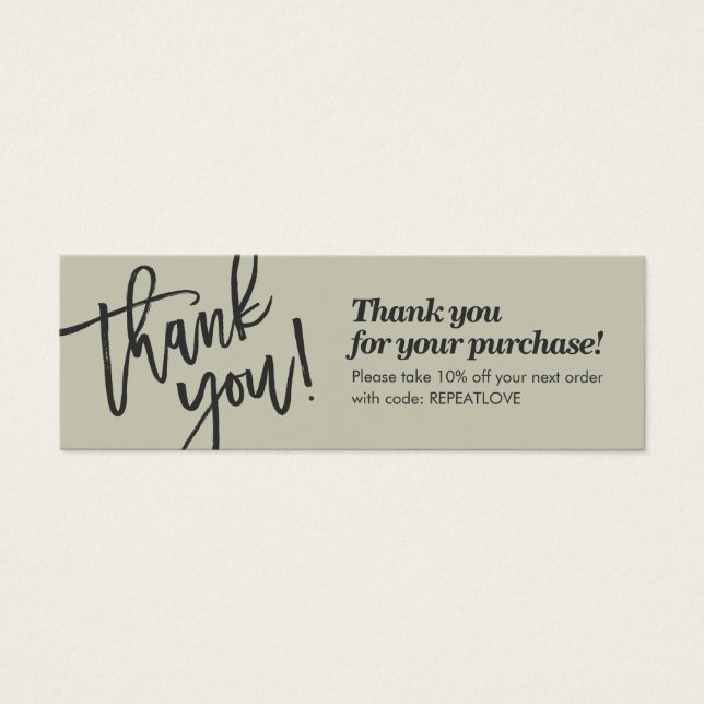 obrigado de manuscrito elegante que você sage verd (Frente)