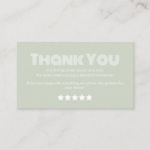obrigado de negócios que você fez cartão de visita