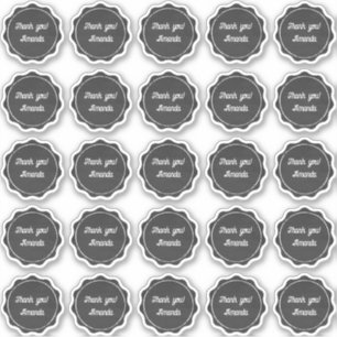 Obrigado de quadro de aviso com etiquetas de nome