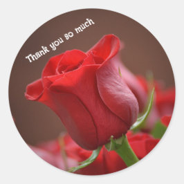 obrigado de rosa vermelha que você adesivo