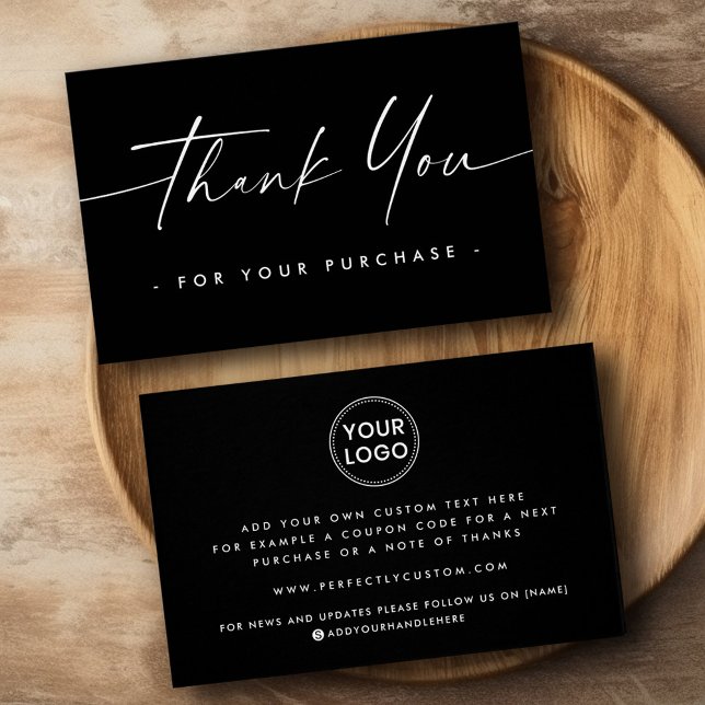 Obrigado de script manuscrito de logotipo personal (Custom logo handwritten script thank you insert)