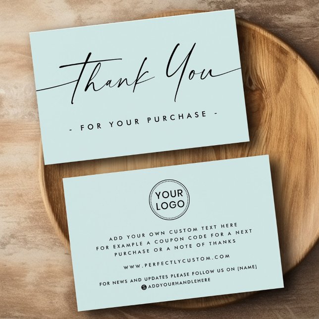 Obrigado de script manuscrito do logotipo azul-aqu (Aqua blue logo handwritten script thank you insert)