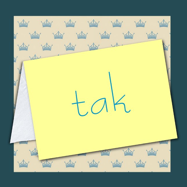 Obrigado dinamarquês você cartão de nota Tak no (Criador carregado)